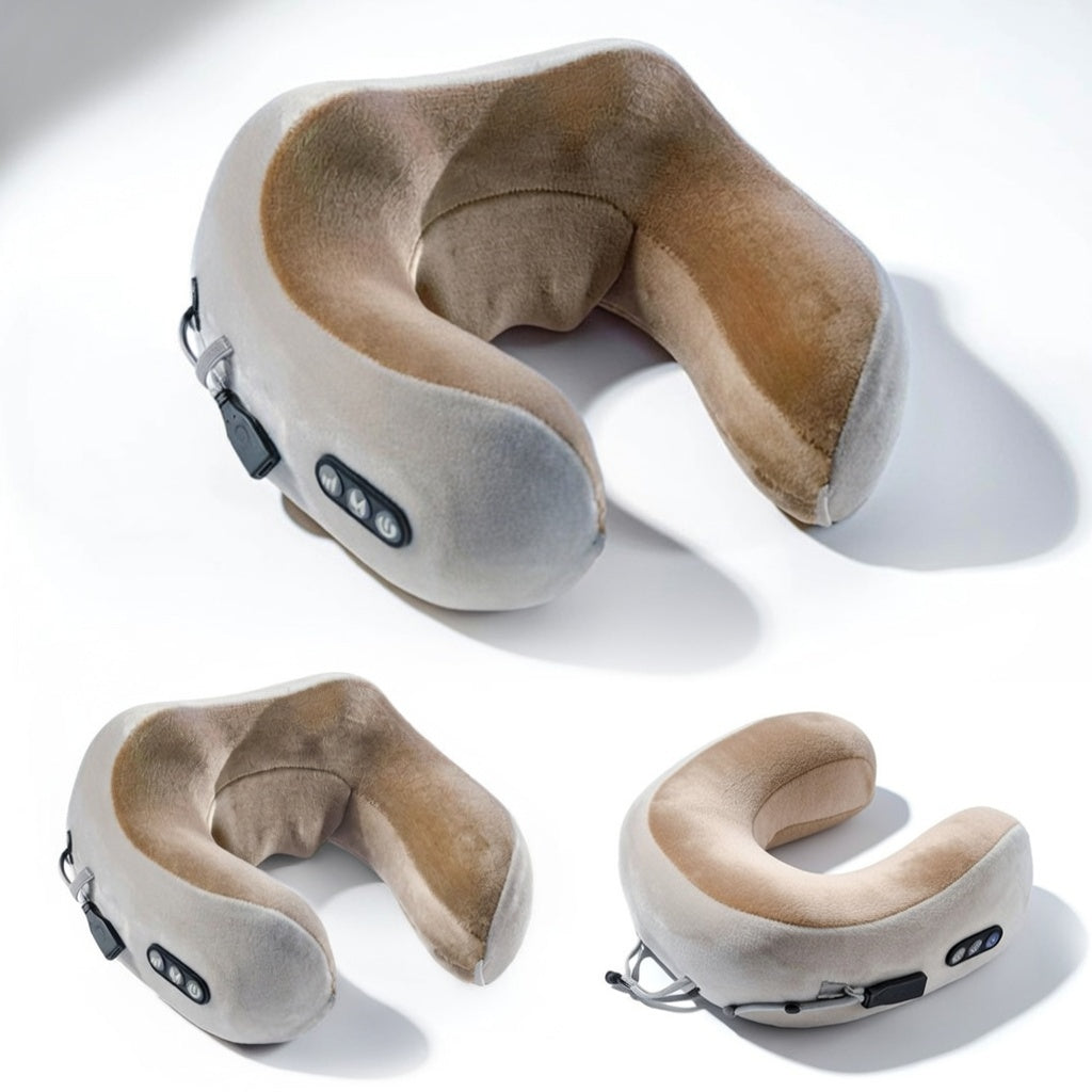 Masajeador Cervical Calefactor + Antifaz de Gel Gratis | Alivio Dolor de Cuello y Migrañas