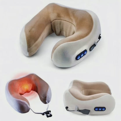 Masajeador Cervical Calefactor + Antifaz de Gel Gratis | Alivio Dolor de Cuello y Migrañas